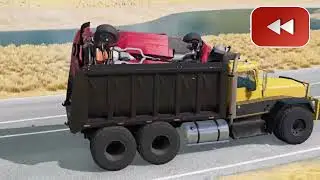 Reverse Cars vs Bollards –  BeamNG Drive #7