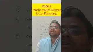 MPSET Mathematical Science Exam Planning 