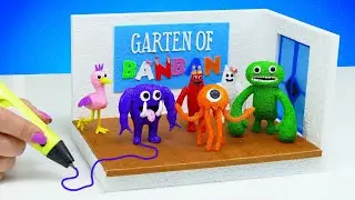 Making Garten of Banban All Bosses and Miniature Diorama 3D Pen Jumbo Josh, Opila bird