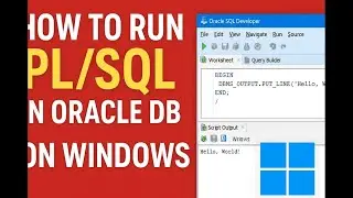 How to run plsql in windows ( Oracle Database ) 21c Express Edition