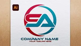 Logo Design Tutorial: Typography logo design in Adobe Illustrator | Mockup logo design tutorial