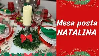 MESA POSTA NATALINA/COM CENTRO DE MESA LINDO E FÁCIL