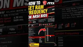 How to set RAM frequency on MSI motherboard