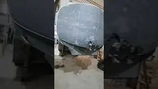 Подготовка к окрасу бензовоза.
