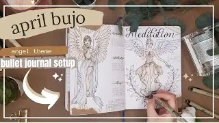 April 2022 Angel Bullet Journal Theme | Bullet Journal Setup - Angel Bujo Theme