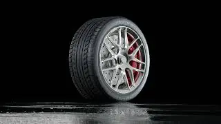 TIRE DETAILED(cinema4d project file, RedShift)