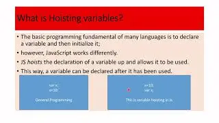 What is Javascript hoisting and Hoisting variables?