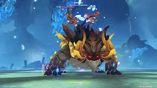 Eula Vs Azhdaha, combo and tim