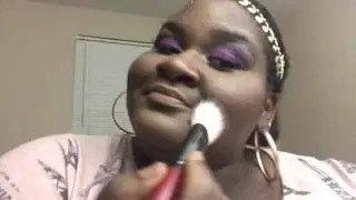 Breast cancer awareness month look(2015) purple ombré lips