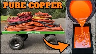 20KG Copper Cable Melt - Huge Copper Bars - ASMR Melting Metal - BigStackD Monster Melt & Fan Mail