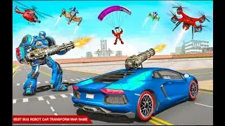 Flying Police Robot Car Transform Wars Spaceship Robot Creator LLC Gameplay
