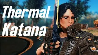 Fallout 4 - Cyberpunk 2077 Thermal Katana Showcase - Weapon Mods - Sword Mod - PC & XBOX - By Abyssi