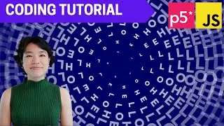 p5.js Coding Tutorial | Rotating Typography