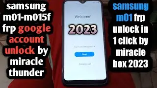 Samsung M01 [m015f] Frp Remove Done By Miracle Thunder/Samsung m01 frp unlock miracle box 2023 1000%