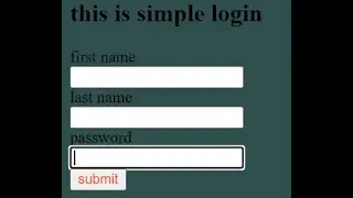 SIMPLE  LOGIN  FORM IN HTML