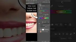 How to whiten teeth quickly in photoshop #Shorts