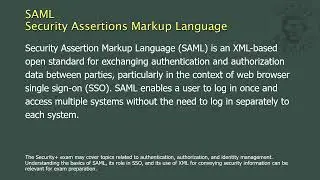 SAML - Security Assertions Markup Language