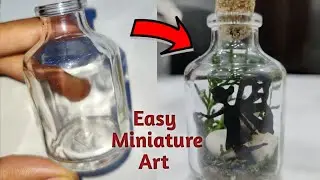 Diy miniature Bottle Art || Best Out of waste || Mini Charm Bottle || Mini Fairy Garden In A Bottle