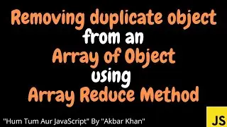 Removing duplicate object from an array of object using 
