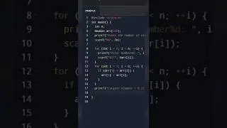 c program to find largest element in an array #code#shorts #program