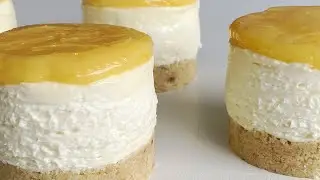 [Recipe] Lemon Cheesecake | Creamy No-Bake Cheesecake topped with Lemon Curd