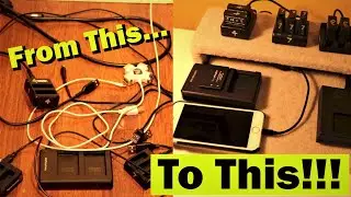 DIY Camera and Phone Battery Charging Station. GoPro charging