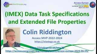 AEU28: IMEX DataTask Specifications and Extended File Properties (Colin Riddington)