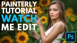 Sunflower Edit from The Painterly® Portrait Collection 2 Photoshop Actions by Greater Than Gatsby
