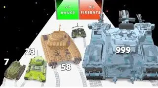 TANK EVOLUTION RUN 3D (Tank Run Game) Level Up Modern Army Race