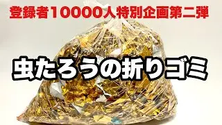 チャンネル登録10000人特別企画第二弾「虫たろうの折りゴミ選別」