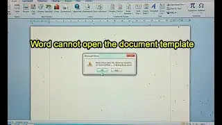 Cara Mengatasi Word cannot open the document template
