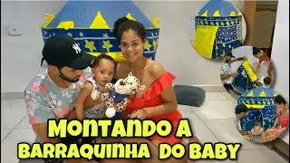 MONTAMOS A BARRAQUINHA DO NOSSO FILHO/REAÇÃO DELE