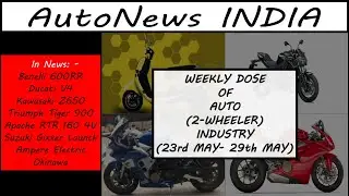 | WEEKLY DOSE OF AUTO (2-WHEELER) INDUSTRY | (23rd MAY – 29th MAY) | LATEST BIKE NEWS |