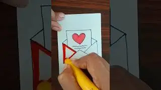 How To Draw A Cute Envelope With Heart | Easy Drawing For Kids Step By Step 
