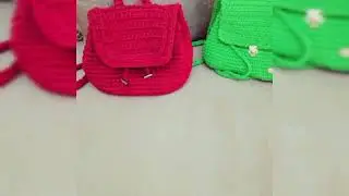 Мои вязаные рюкзаки из трикотажной пряжи👜