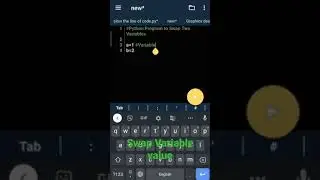 LEVE-1 | 16.1 Program to swap two variable value in python using temp variable | swapping of value