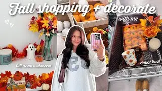 FALL ROOM MAKEOVER 2024 🍂 decorate & shop with me!!