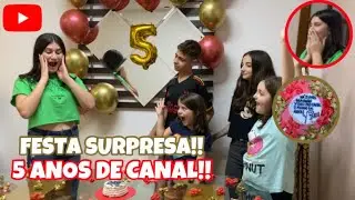 FIZEMOS UMA FESTA SURPRESA PARA A RAFA PELOS 5 ANOS DO CANAL!!