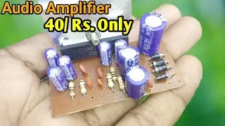 Rs.40 Audio Amplifier Circuit wiring | 6283 ic audio board connection in hindi