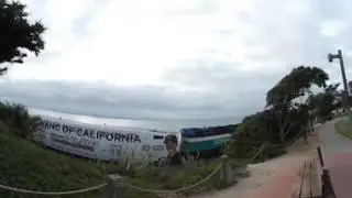 VR/360 Beach train at sunset in Southern California