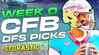 CFB DFS Picks Week 0 (Saturday 8/24/24) | College Football Daily Fantasy Tips