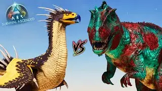 COCKATRICE (Level 2000) vs CARCHA and GIGA | Ark Ascended Battle [Ep.48]