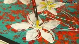 Art Lesson: How to Paint Abstract Flowers Using Acrylic Paint