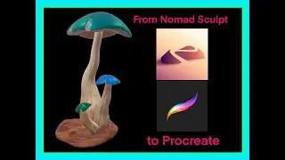 Quick 3D sculpting on Nomad sculpt and painting in Procreate iPad, no intermediate app.