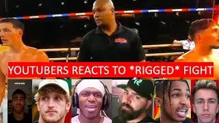 YOUTUBERS REACTS TO GIB VS TAYLOR HOLDER BOXING MATCH