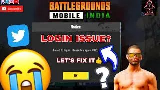 🔴 TWITTER LOGIN ISSUE 2.9 UPDATE 😭😱| BGMI FAILED TO LOGIN 😭 | HOW TO FIX LOGIN PROBLEM TODAY