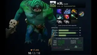 TIDE HUNTER OFFLANE BUILD | DOTA 2 | 2024