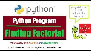 Factorial program in Python in English