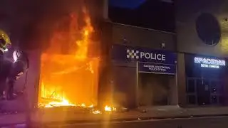 Protests Turn Violent in Sunderland: Police Station Set on Fire