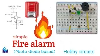 fire Alarm ( I.R photo diode based fire detector circuit)